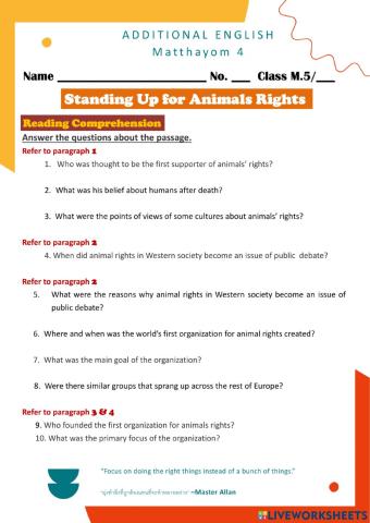 Standing Up for Animals Rights