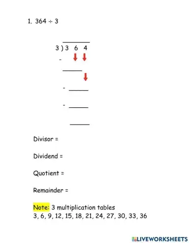 Long Division with remainder