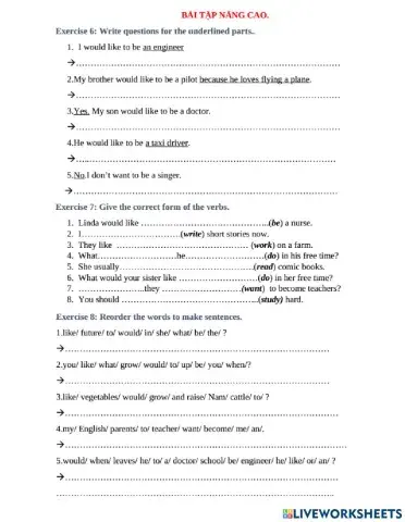 What would you like to be in the future