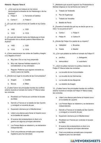 Carlos I y Felipe II