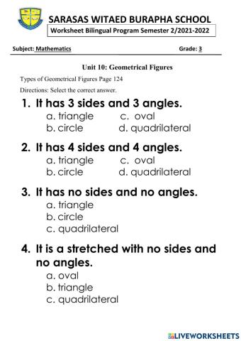 Types of Geometrical Figures