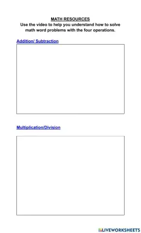 The Four Basic Math Operations