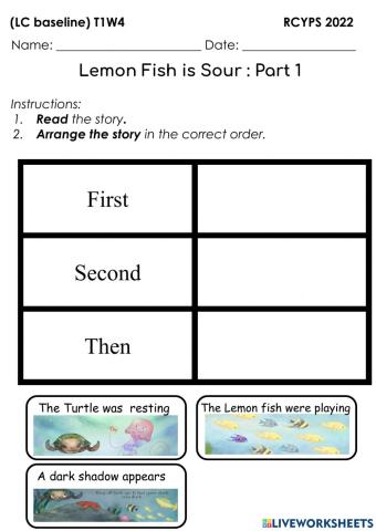 Arrange the story P1 - lemon Fish
