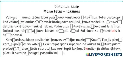 Diktantas kitaip