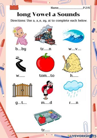 Long Vowel a Sounds