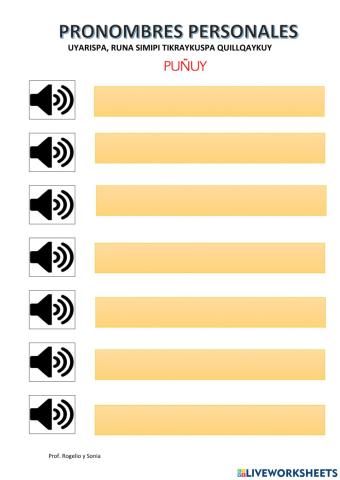 Oraciones con pronombres personales