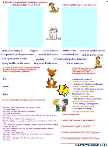 Problems in neighbourhood