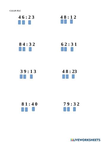 Divisiones de dos cifras introducción