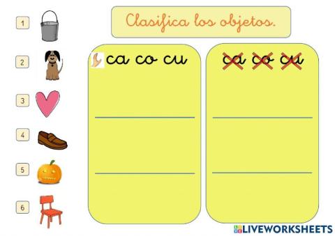 Reconocimiento auditivo ca co cu