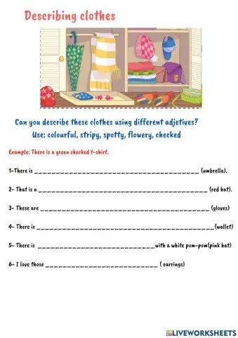 Describing clothes. Patterns on clothes