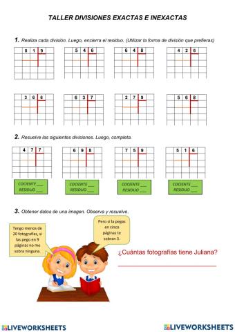 Divisiones exactas e inexactas