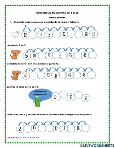 Secuencias Numéricas