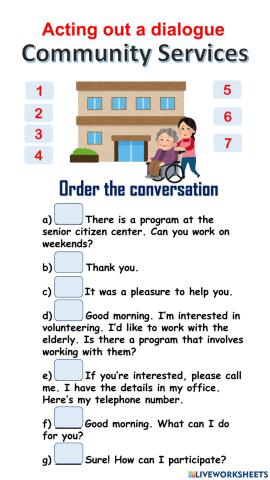 Acting out a dialogue