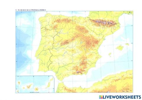 Mapa ríos Península Ibérica