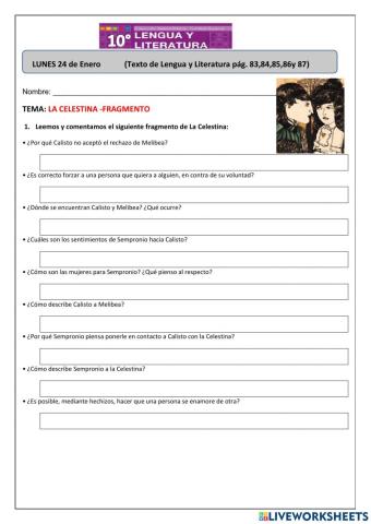 La Celestina -Fragmento