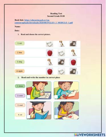 Reading Test Second Grade EGB