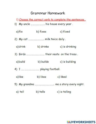 Pronoun verb agreement