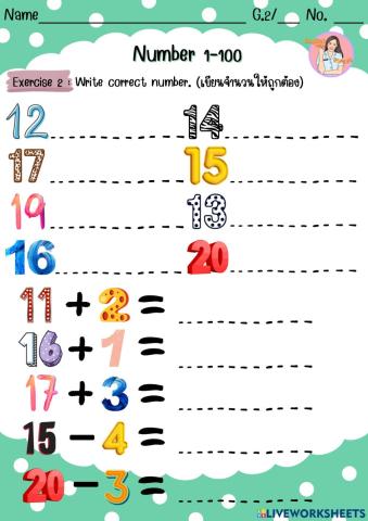 Numbers 1-100 (Ex.2)