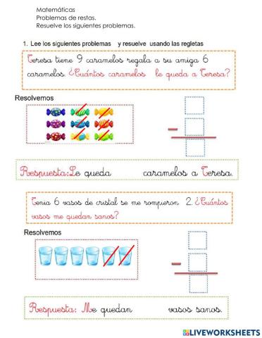 Problemas de resta