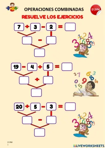Operaciones combinadas - Suma y resta