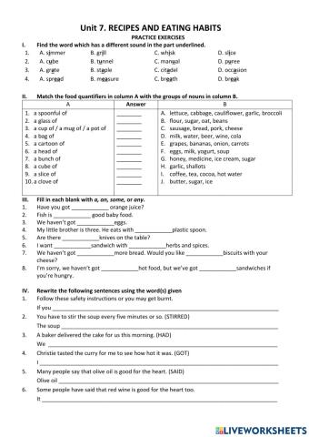 E9 - Unit 7 - Practice Exercises