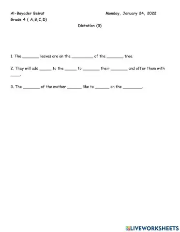 Long e-Plurals Dictation