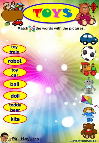 Toys (Match the words with the pictures)