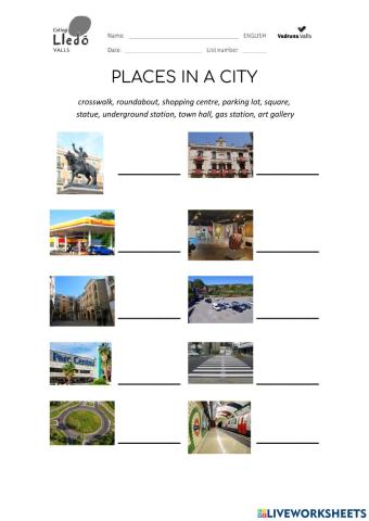 Places in a city