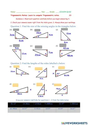 Trigonometric Ratio G9
