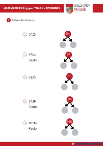 Divisiones Método Singapur