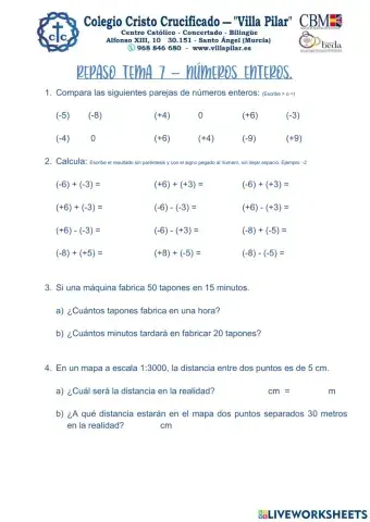 Tema 7. Números enteros