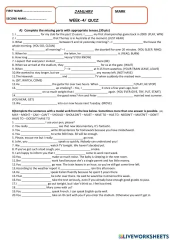 Quiz 16-TED-TERM holiday