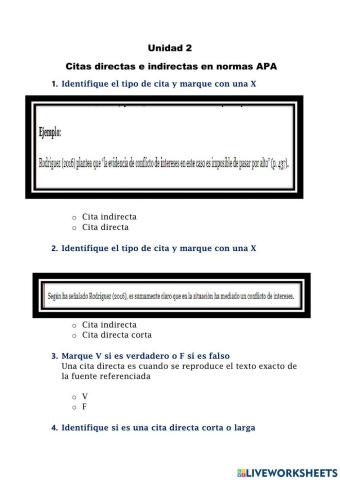 Citas directas e indirectas