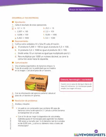 Multiplicación de decimales