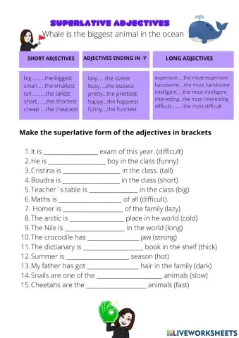 Superlative adjectives