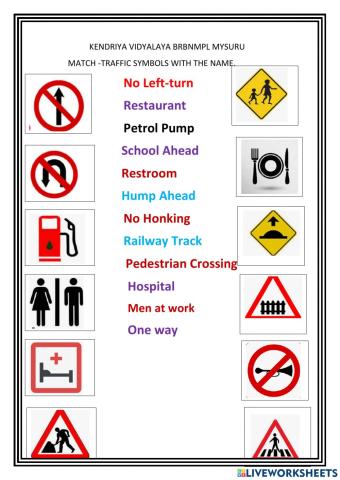 Traffic symbols