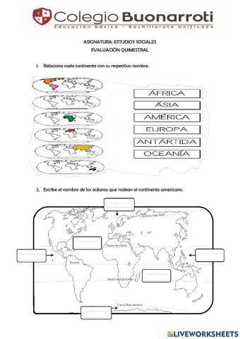 Evalaución QUIMESTRE 1