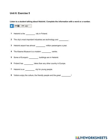 Mindset Foundation - Listening & Speaking Skills Modules - Unit 6 Ex5