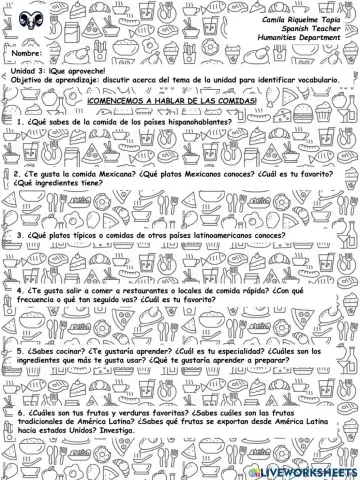 La comida en América Latina