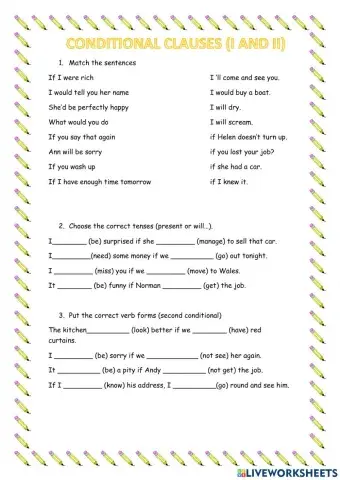 Conditional sentences (i and ii)