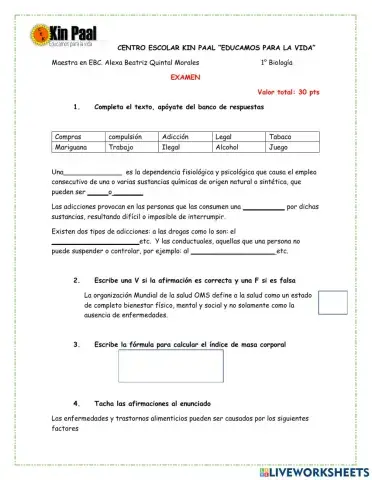 Factores de riesgo en la adolescencia