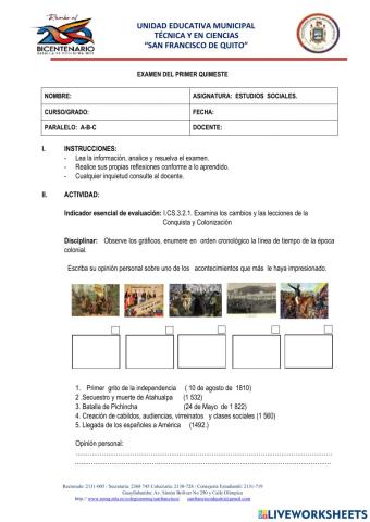 Examen de Estudios Sociales