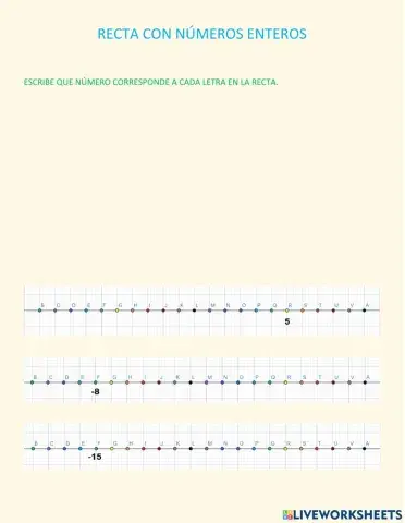 Recta con números enteros