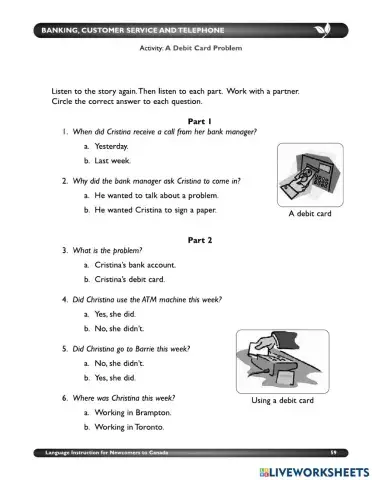 A Debit Card Problem