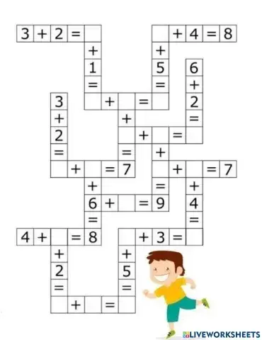 Math Crossword 1 to 10