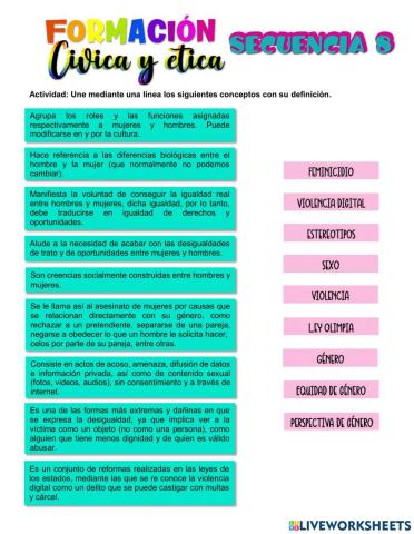 Secuencia 8. Promover la igualdad de género