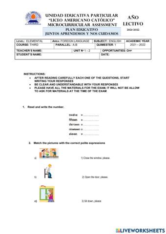 Evaluation-Third-1Quimester