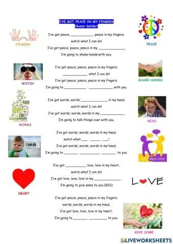 I've got peace in my fingers