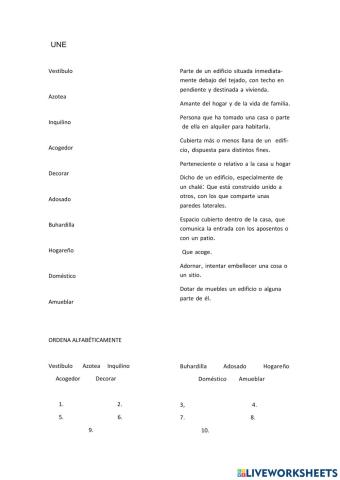Vocabulario tema 6