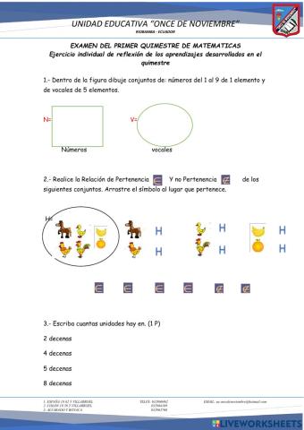 Examen de matemáticas